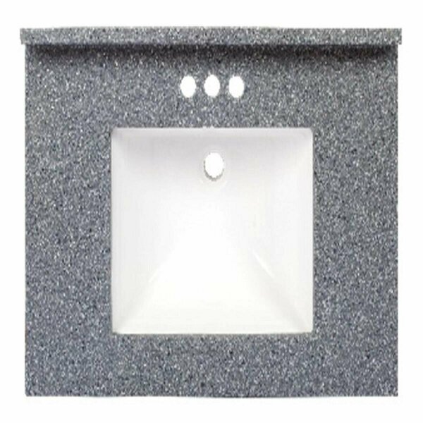 Kd Gabinetes 31 x 22 in. Midnight Chrome Charlotte Cultured Marble Vanity Top KD2741849